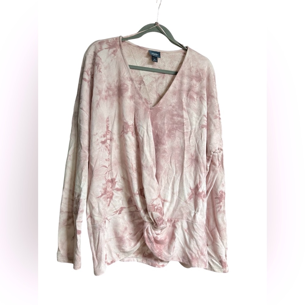Daytrip Blush Tie-Dye Long Sleeve Top